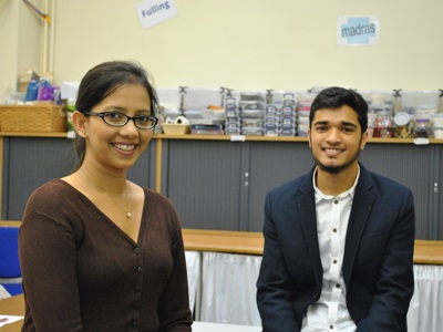 Two job seekers standing in a room