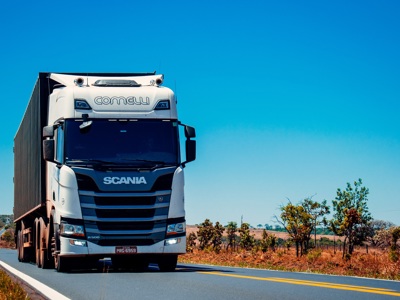 heavy good vehicle on a road