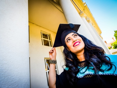 graduate smiling