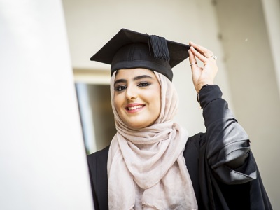 graduate smiling