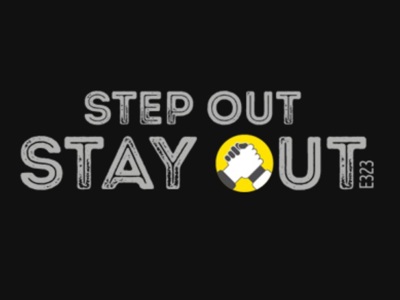 Step out stay out logo